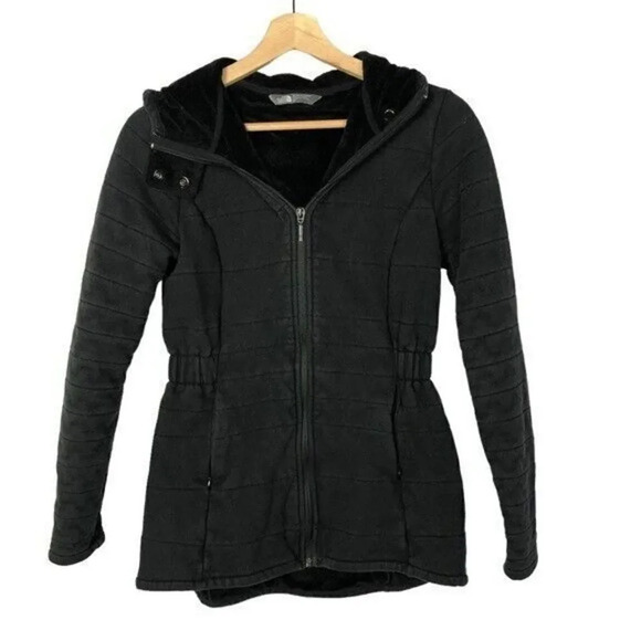 The North Face Black Cinched Waist Full Zip Hooded Jacket S - Picture 1 of 4
